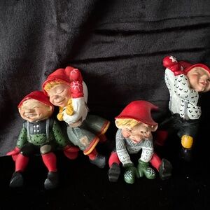 Vintage Candy Design of Norway, set of 4 elves, figurines